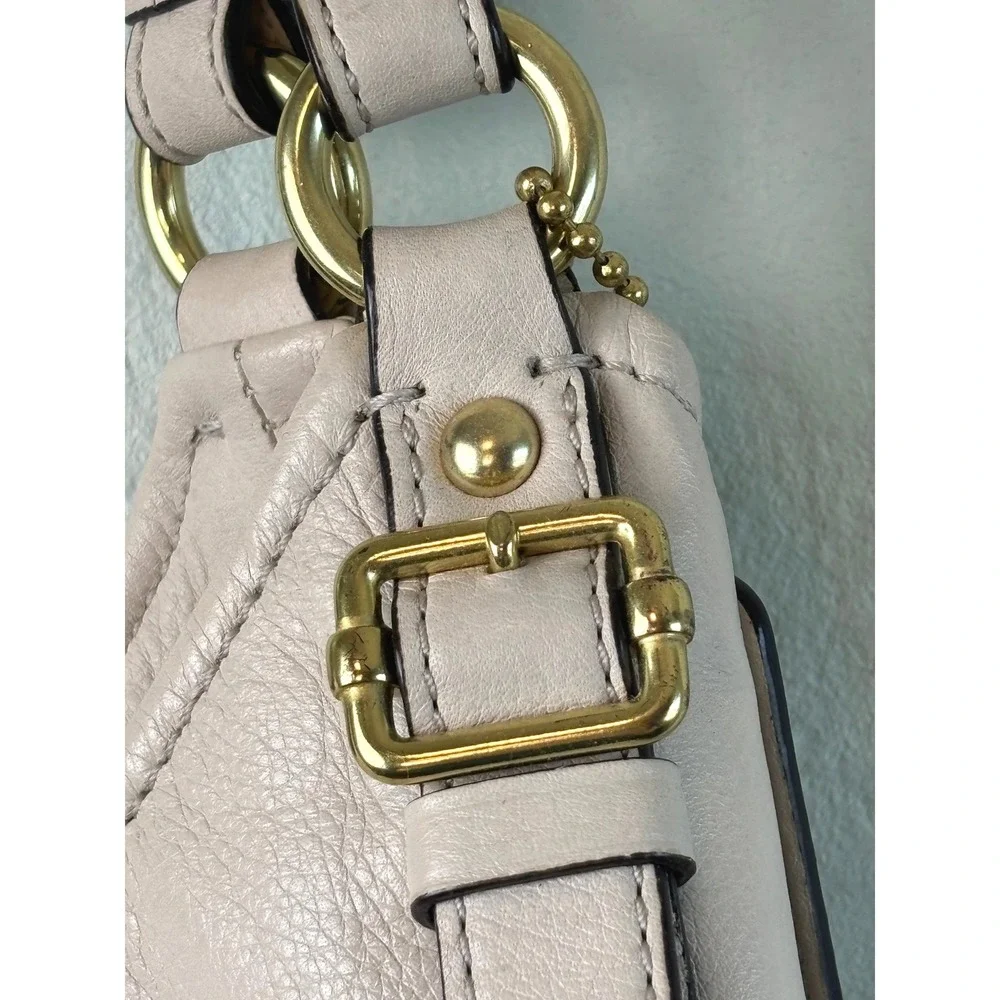 Coach Hobo Shoulder Bag Cream Womens Large Madison Maggie 16503 Leather